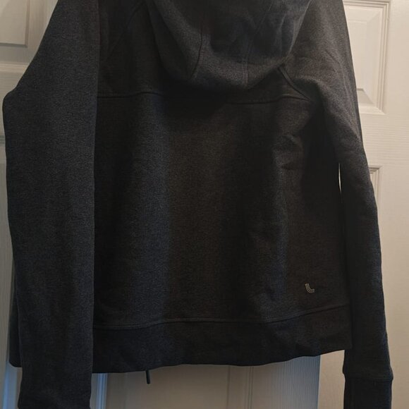 Lole Grey Cropped Zip-Up Hoodie - Size L - Picture 2 of 2